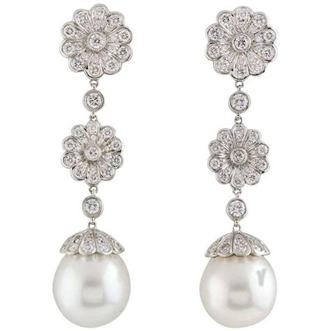 pearl drop earrings tiffany|pearl drop earrings for sale.